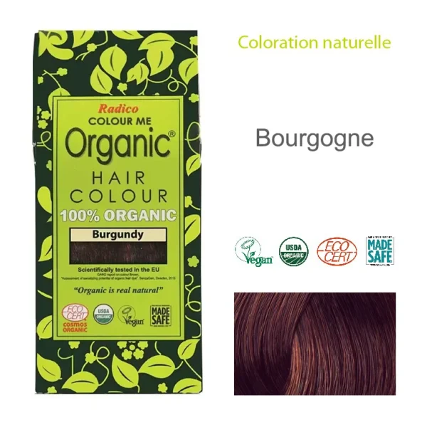 coloration naturelle biologique radico burgundy bourgogne
