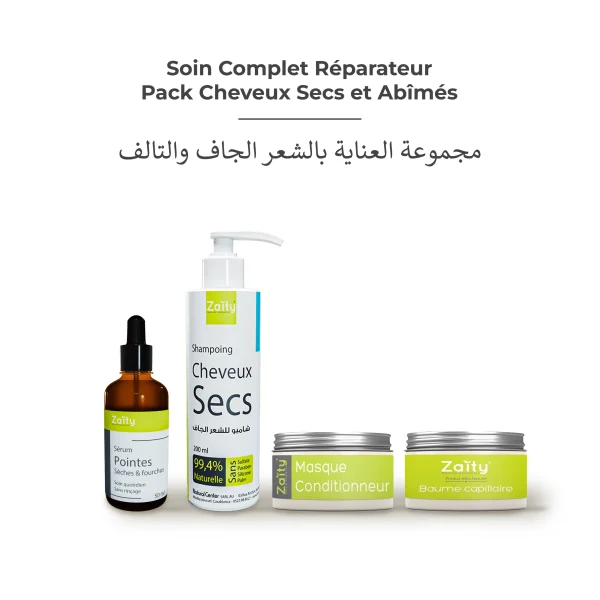 pack cheveux secs et abîmés soin complet réparateur
