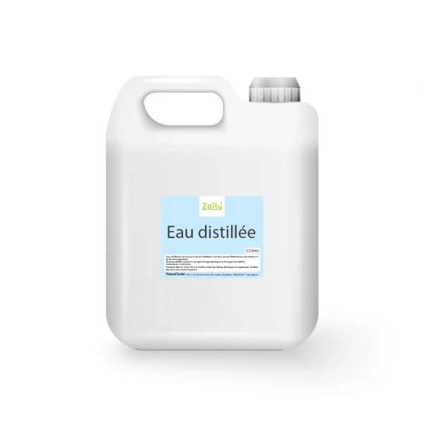 eau distillée pure – qualité cosmétique et technique 5 litres