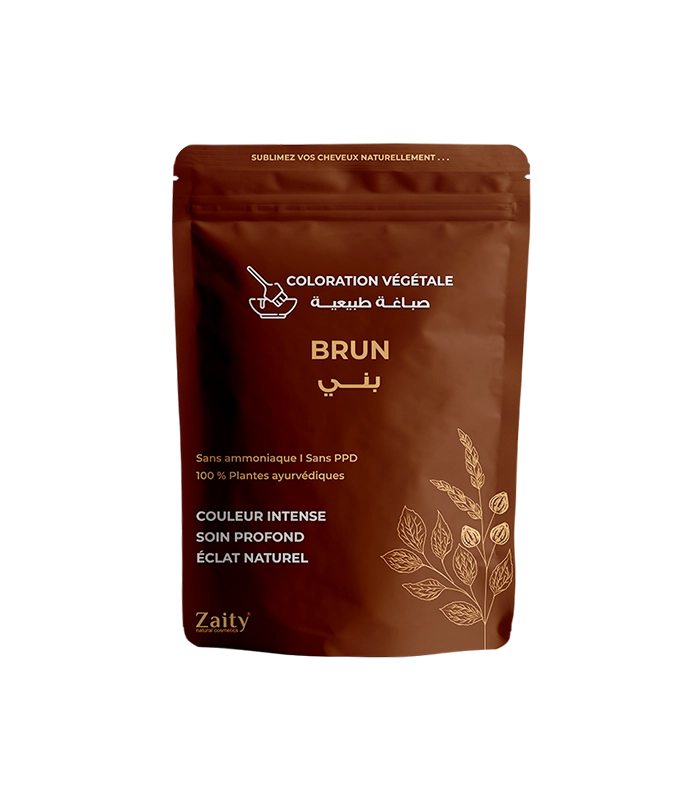 Coloration Cheveux Végétale Brun (صباغة طبيعية بني) – Éclat & Soin – Zaity Maroc