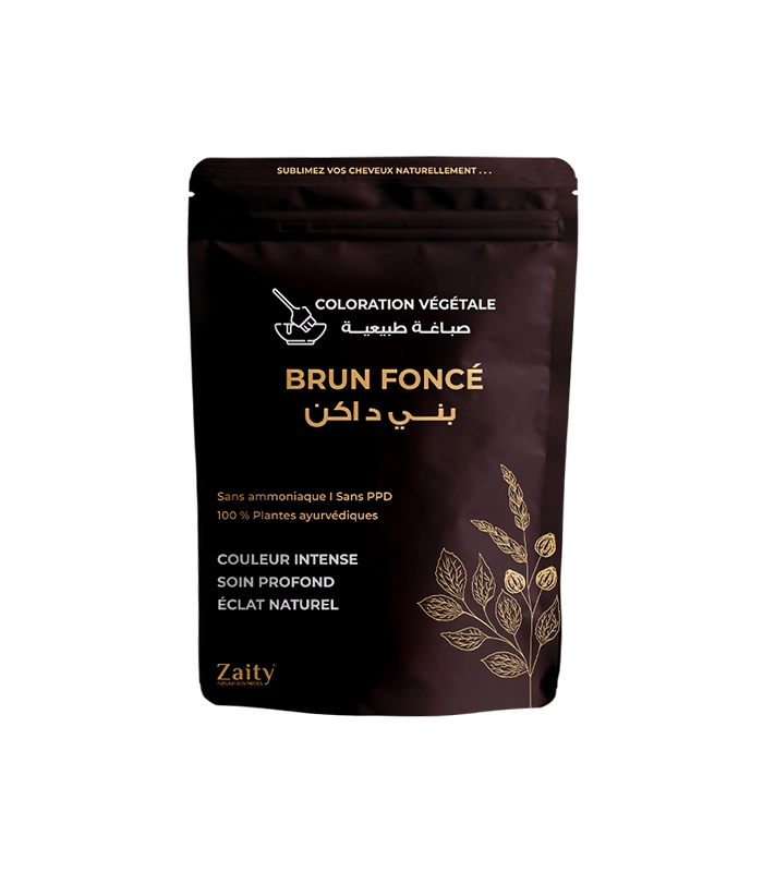 Coloration Cheveux Végétale Brun Foncé (صباغة طبيعية بني غامق) – Zaity Maroc