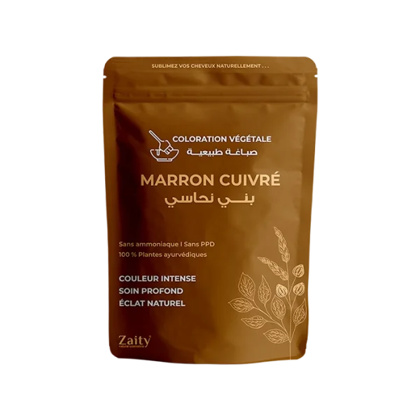 marron cuivre coloration vegetale poudre zaity face